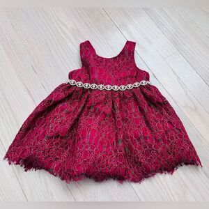American Princess Rhinestone Bow Dress Size 9M